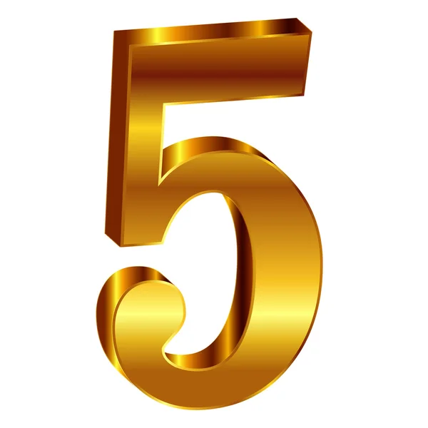 Emblème doré figure 5 — Image vectorielle
