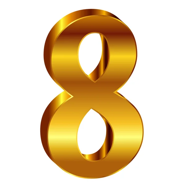 Emblème doré figure 8 — Image vectorielle