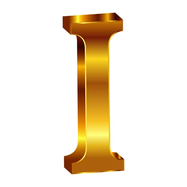 Ja alfabet Złote Godło — Wektor stockowy