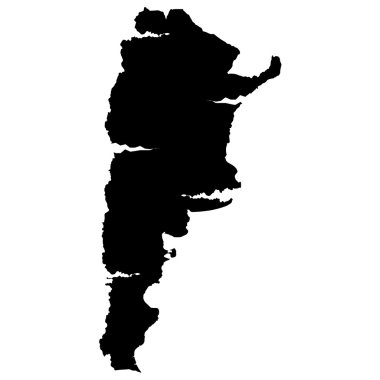 Arjantin Haritası siluet