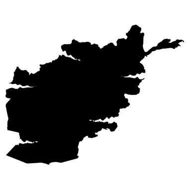 Afganistan harita siluet