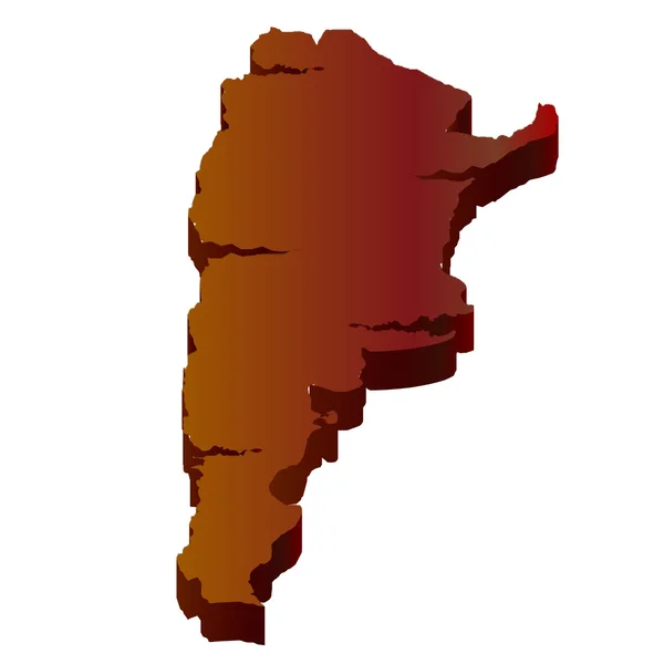 3D kaart wildernis Argentinië — Stockvector