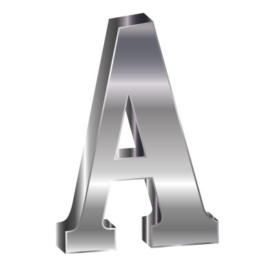 3d alfabe gümüş