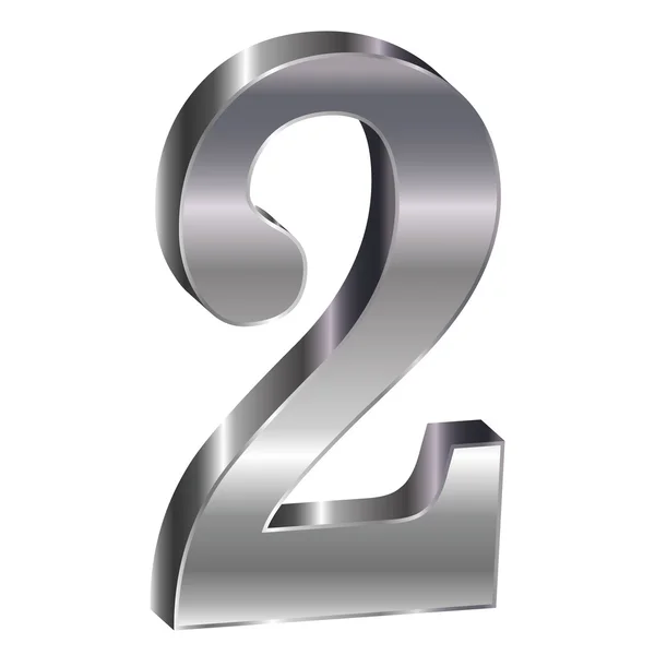 Emblème argent à deux chiffres — Image vectorielle