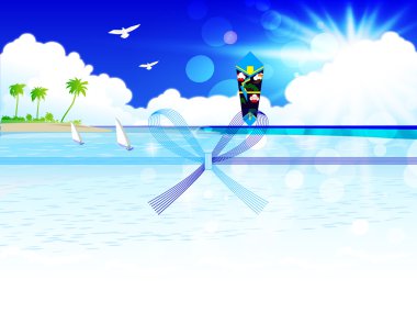 Yaz deniz ochugen noshi hediye ambalaj kağıdı