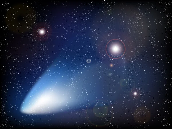 Planet Weltraumstern Sternschnuppe — Stockvektor