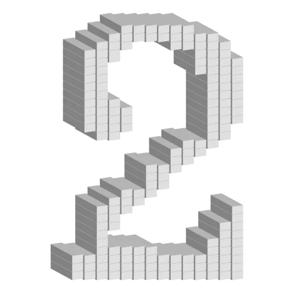 Escaleras 3D de dos dígitos — Archivo Imágenes Vectoriales