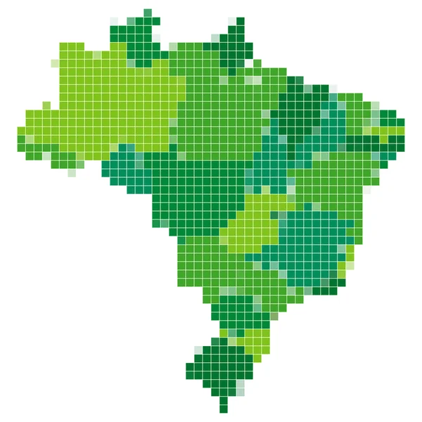 Brasil mapa mosaico — Vector de stock