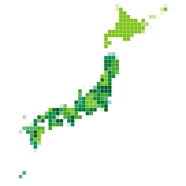 Mozaiková mapa Japonska — Stockový vektor