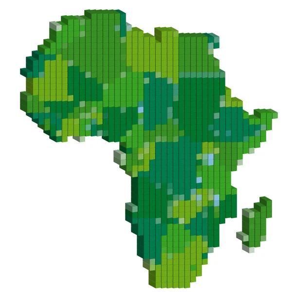 3d Karte von Afrika — Stockvektor