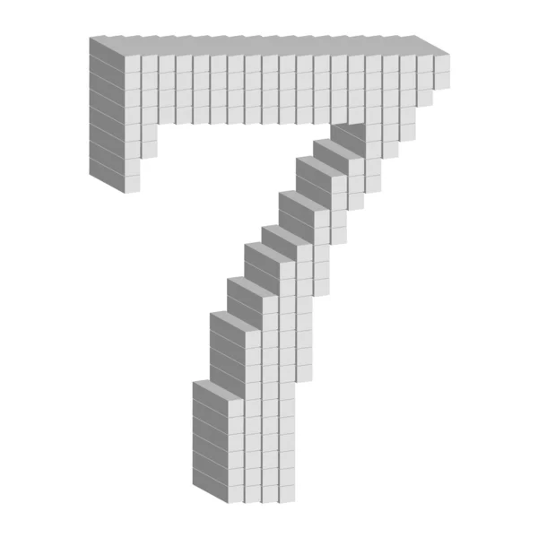 3D número 7 escaleras — Archivo Imágenes Vectoriales