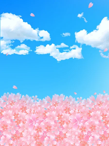 桜空の背景 — ストックベクタ