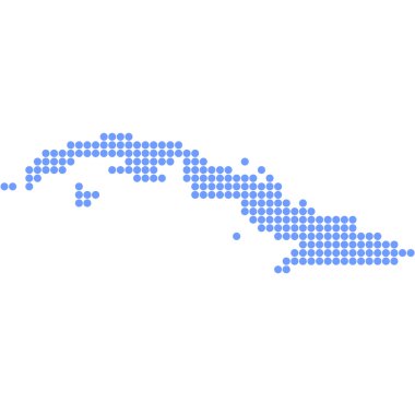 Küba Haritası yuvarlak