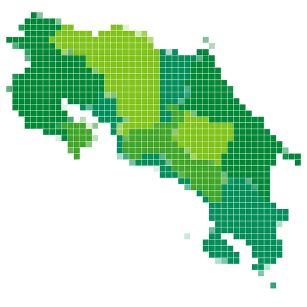 Costa Rica mappa mosaico — Vettoriale Stock