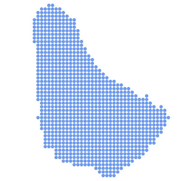 Barbados mapa ronda — Archivo Imágenes Vectoriales