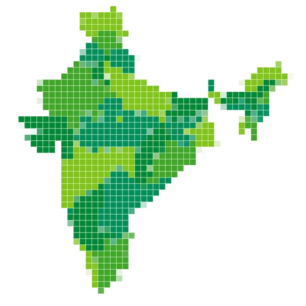 Мозаичная карта Индии — стоковый вектор