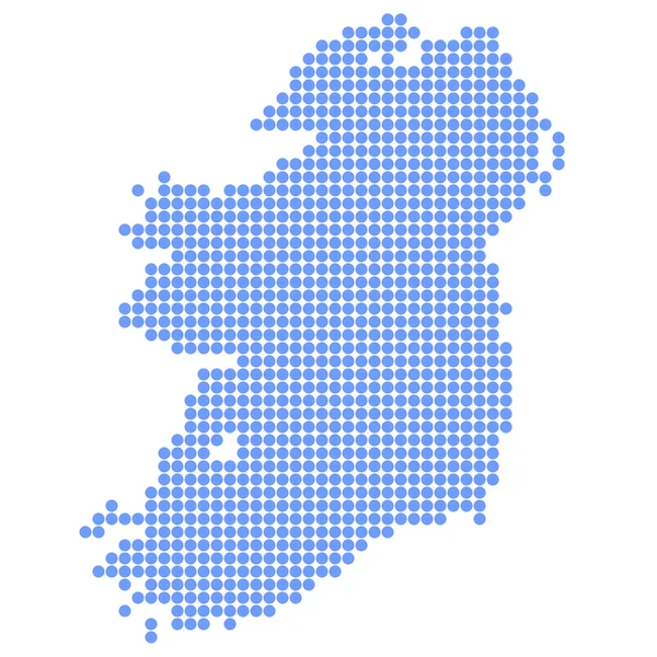 Mapa da Irlanda redonda — Vetor de Stock