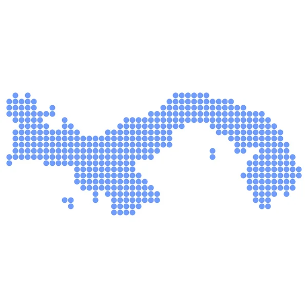 巴拿马地图圆 — 图库矢量图片