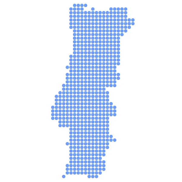 Portugal carte ronde — Image vectorielle