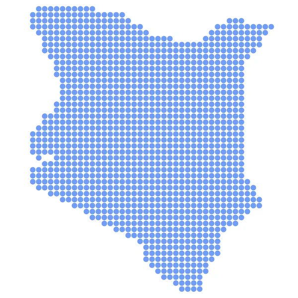 Kenya carte ronde — Image vectorielle