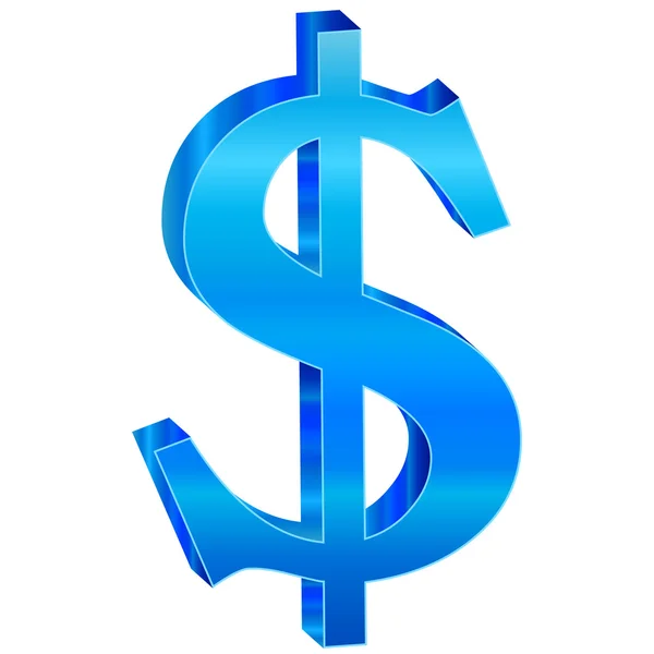 Azul USD — Vector de stock