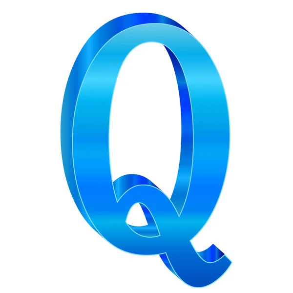 Blue alphabet Q — Stock Vector