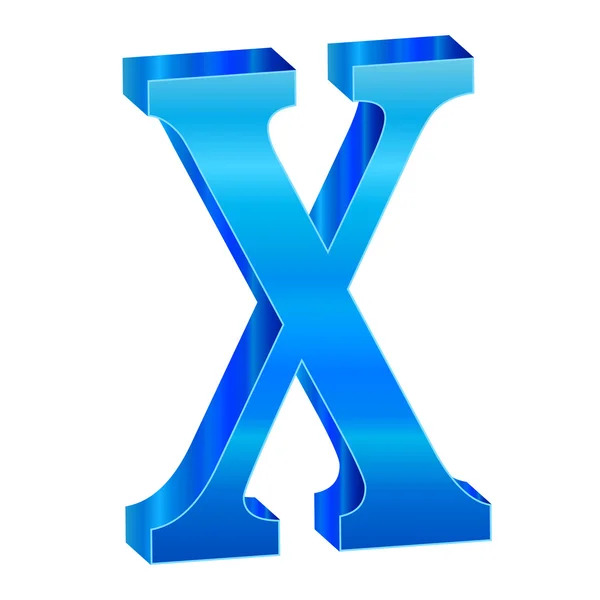 Alphabet bleu X — Image vectorielle