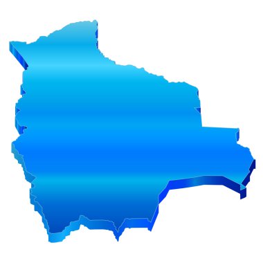 3D Bolivya Haritası