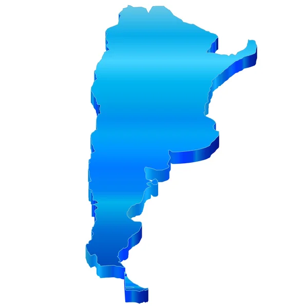 阿根廷的 3d 地图 — 图库矢量图片