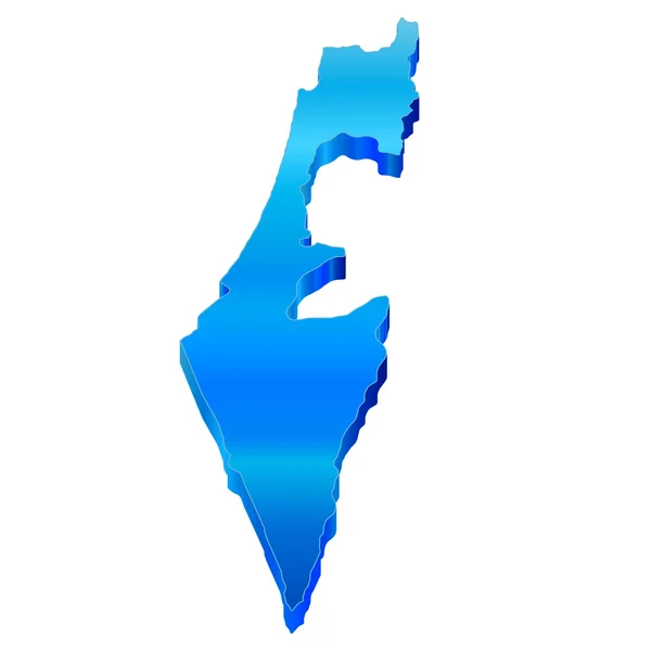 3D map of Israel — Stock Vector