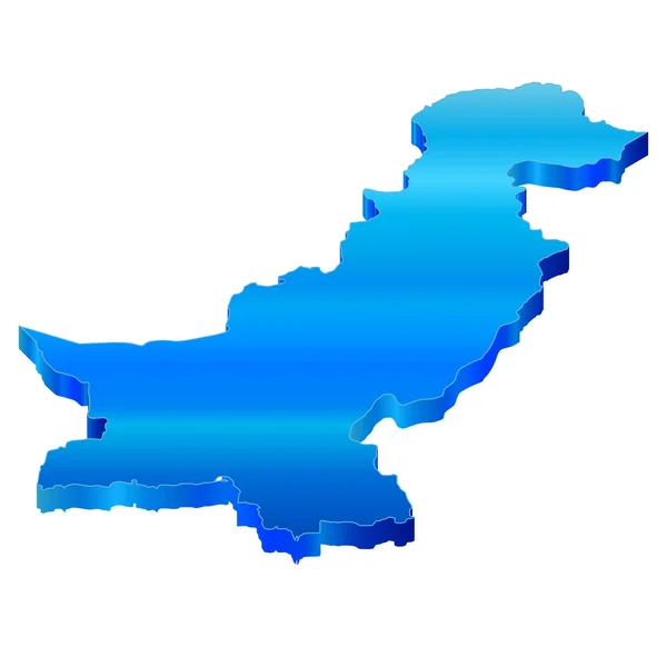 Mapa 3D do Paquistão — Vetor de Stock