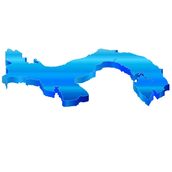 巴拿马的 3d 地图 — 图库矢量图片