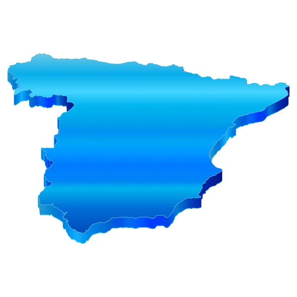 3D İspanya Haritası — Stok Vektör