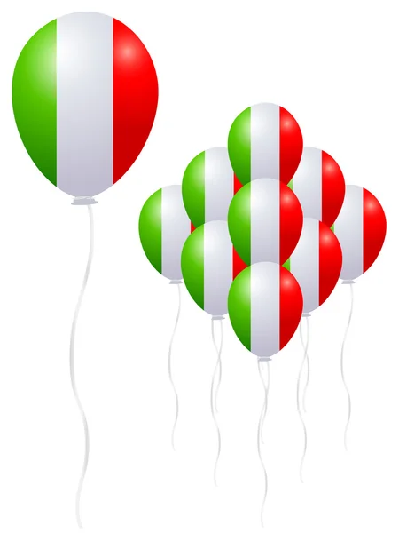 Ballon italienische Flagge — Stockvektor