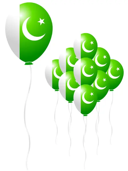 Pakistan flagga ballong — Stock vektor