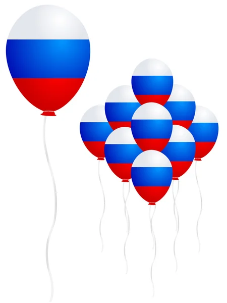 Ballon mit russischer Flagge — Stockvektor