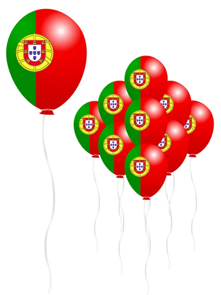 Vlag ballon portugal — Stockvector