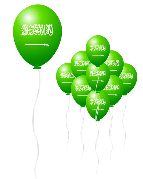 Saudi Arabia flag balloon — Stock Vector