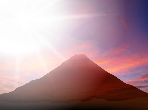 Mt Fuji nascer do sol fundo — Vetor de Stock