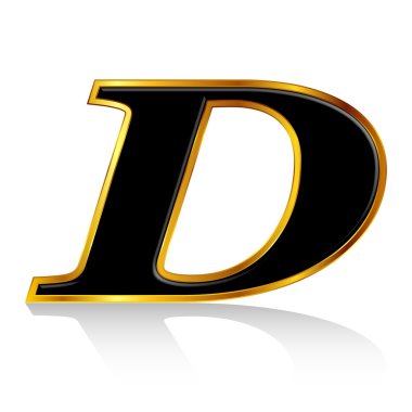 siyah altın alfabe d