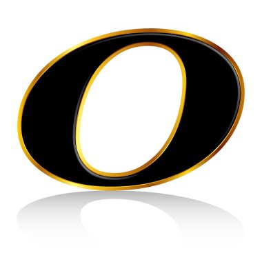 siyah altın alfabesi o