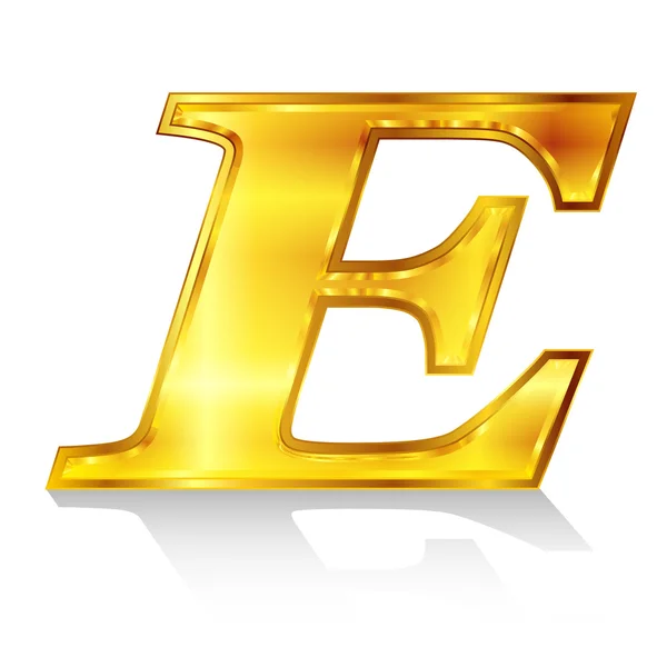 E alfabeto emblema — Vettoriale Stock