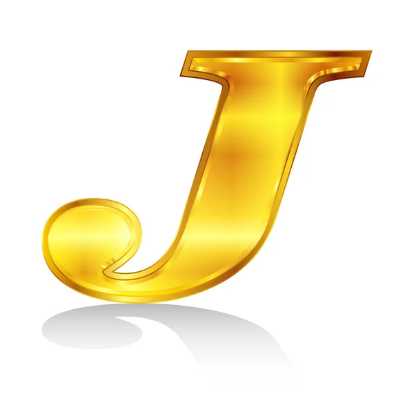 J emblem alfabetet — Stock vektor
