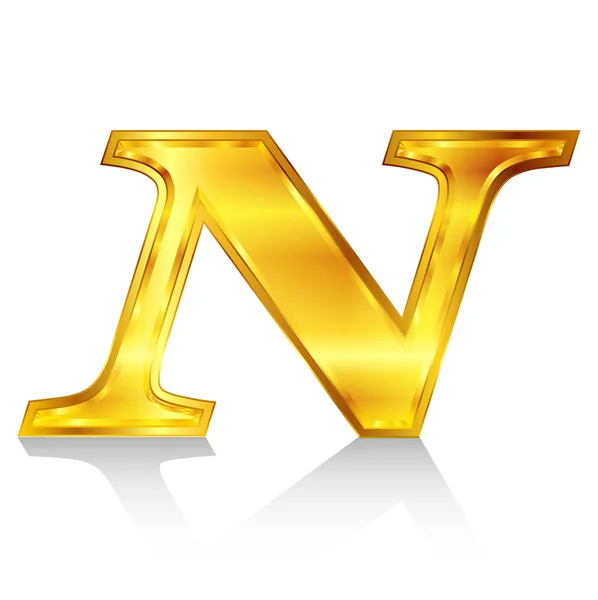 N znak abecedy — Stockový vektor