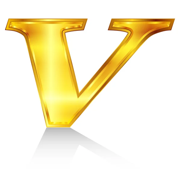 V alfabetet emblem — Stock vektor