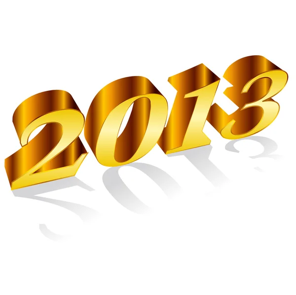 2013 Año Nuevo emblema — Vector de stock