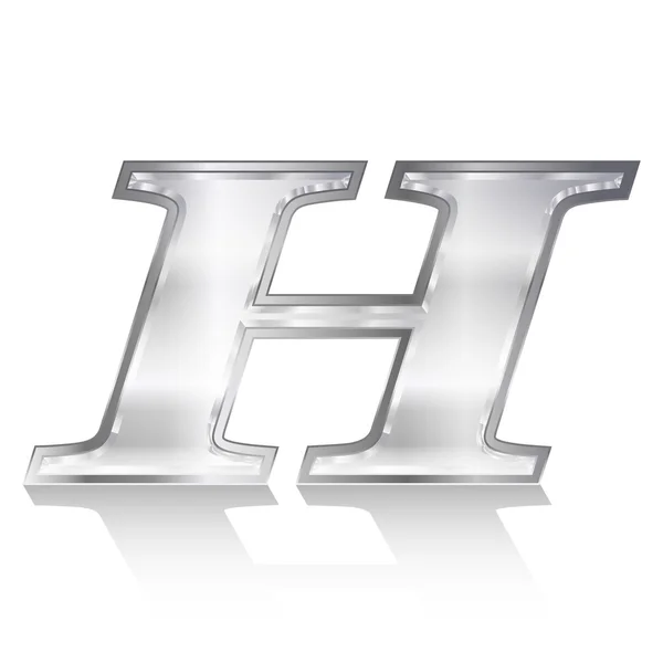 Alfabetet emblem h — Stock vektor