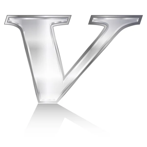 Alphabet emblem V — Stock Vector