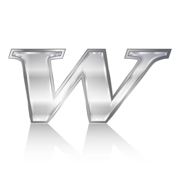 Alphabet emblem W — Stock Vector