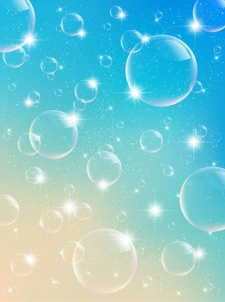 Sea soap bubbles background — Stock Vector